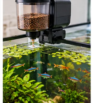 Automatic Fish Feeder Moisture Control: Stop Flakes From Clumping on Vacation editorial aquarium equipment image